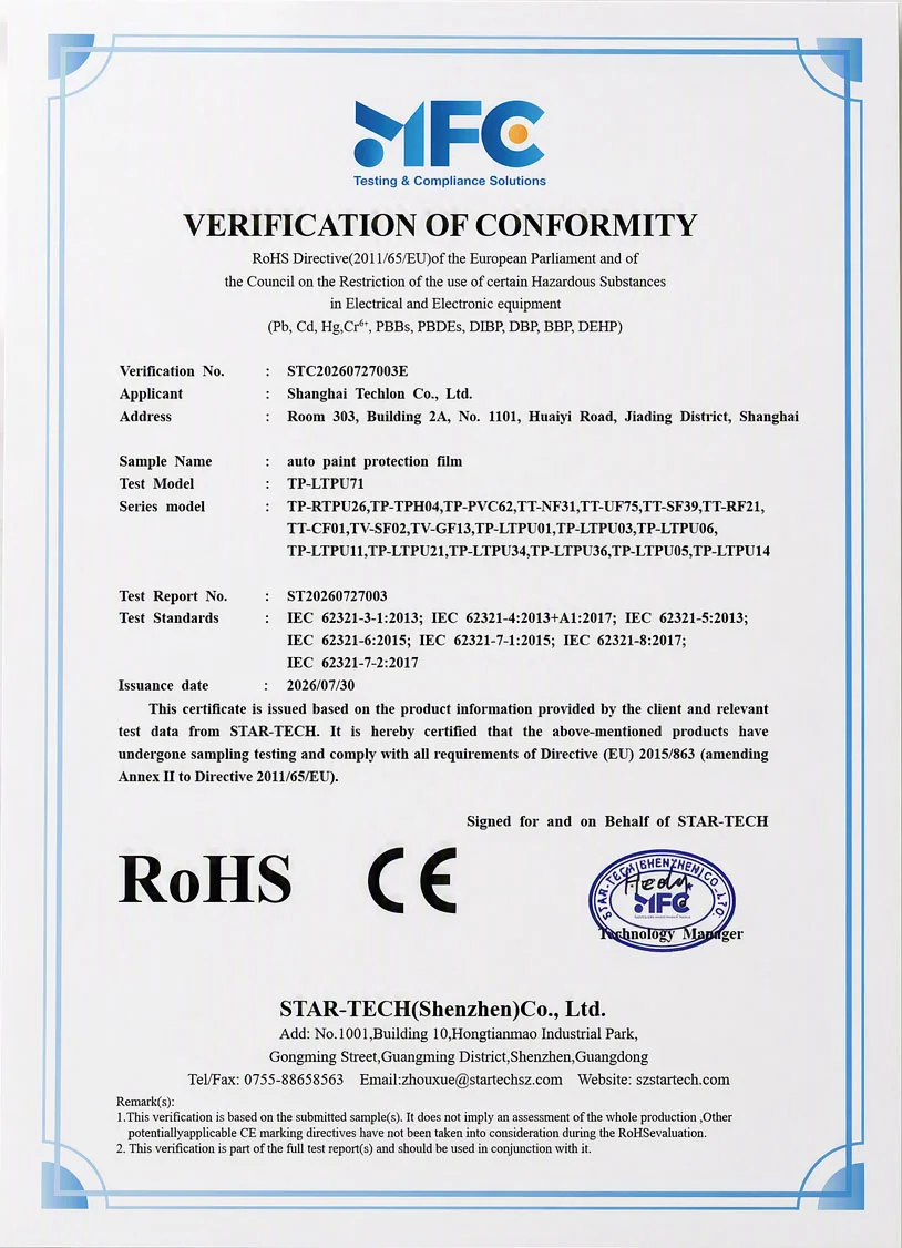 Published RoHS CE document